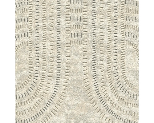 Gros plan d''un papier peint structuré avec un motif de traits verticaux et de demi-cercles.