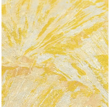 Papier peint structuré jaune avec motif abstrait