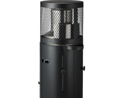 Terrassenheizer aus Stahl mit Gitter