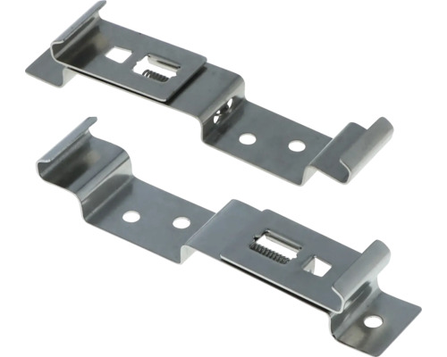 Deux supports de stores vénitiens en métal