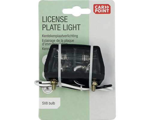 Kennzeichenleuchte mit SV8 Glühbirne