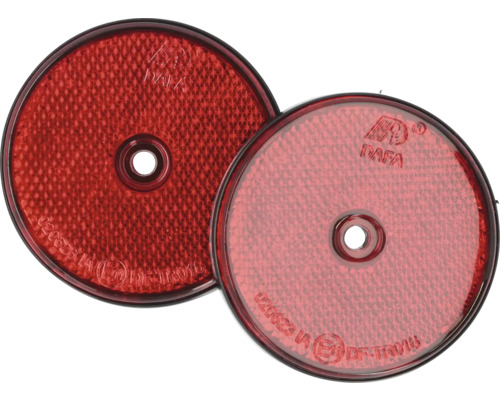 Deux réflecteurs rouges ronds