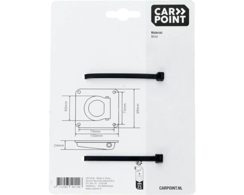 Carpoint anneau d''arrimage en métal avec serre-câble et dimensions