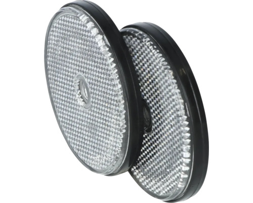 Deux réflecteurs ronds pour vélos ou remorques