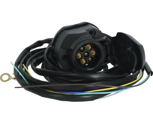 Anhängersteckdose mit Kabel und siebenpoligem Stecker