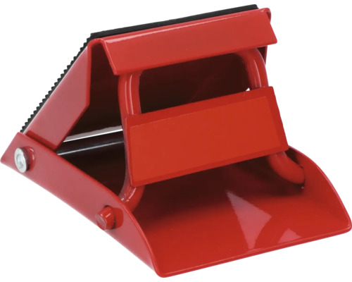 Cale de roue rouge en métal avec revêtement en caoutchouc