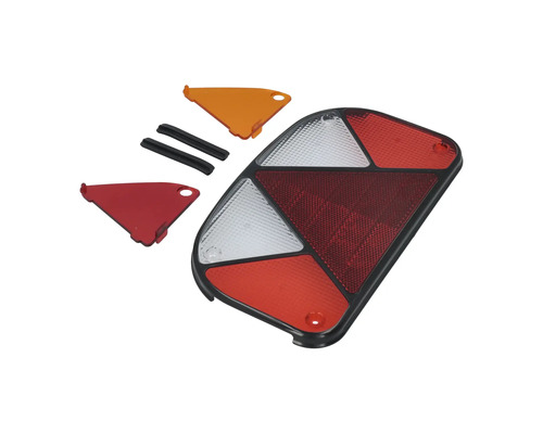 Réflecteur triangulaire pour remorque avec accessoires de montage