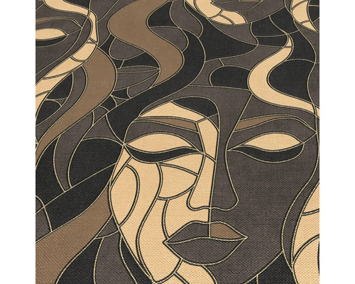 Tapete mit abstraktem Frauengesichtsmuster