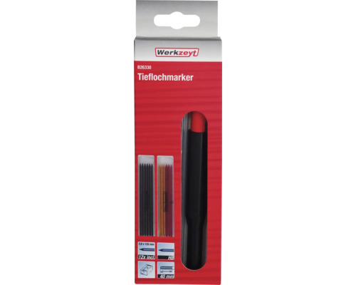 Werkzeyt Tieflochmarker-Set mit Minen und Anspitzer