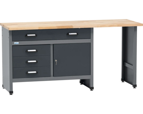 Établi avec tiroirs et armoire