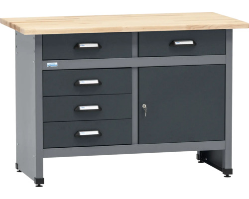 Établi avec tiroirs et compartiment d''armoire