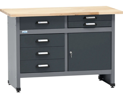 Établi avec tiroirs et armoire