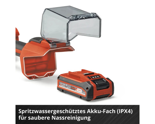 Spritzwassergeschütztes Akku Fach und Akku für Nassreinigung