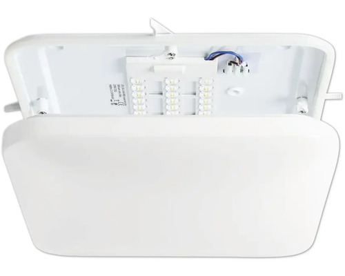 Weisse LED-Feuchtraumleuchte in geöffneter Position.