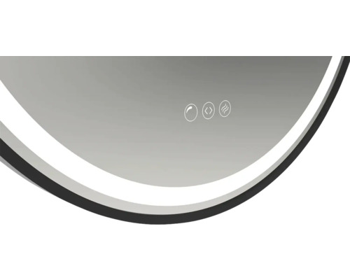 Detailansicht eines Spiegels mit Touch-Funktion zur Bedienung