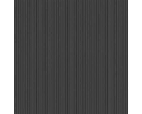 Revêtement de façade gris foncé avec des rainures verticales.