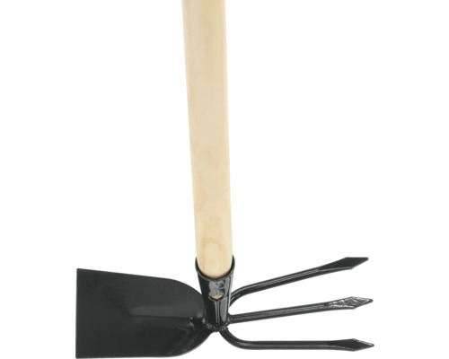 Kombinationshacke mit Holzstiel für Gartenarbeiten