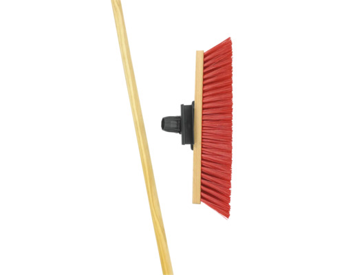 Kehrbesen mit Holzstiel und Kunststoffborsten