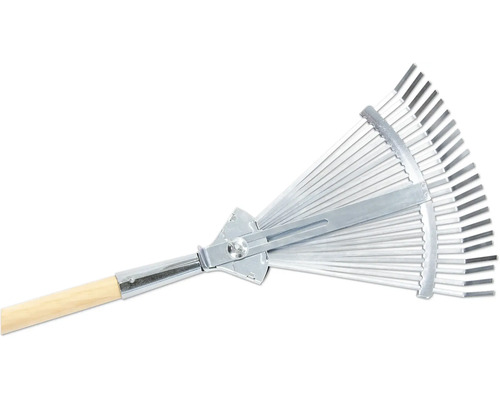 Verstellbarer Fächerbesen mit Holzstiel für Gartenarbeiten