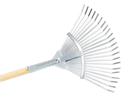 Verstellbarer Fächerbesen mit Holzstiel