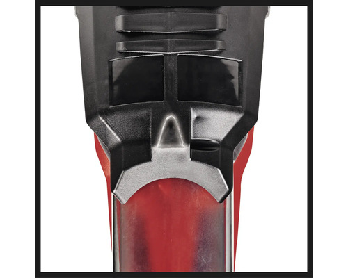 Detailansicht eines Werkzeugs mit einem Gehäuse aus Kunststoff und einem Metallteil