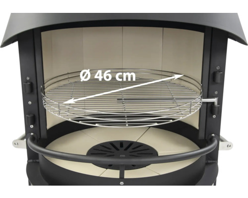 Cheminée barbecue d''un diamètre de 46 centimètres