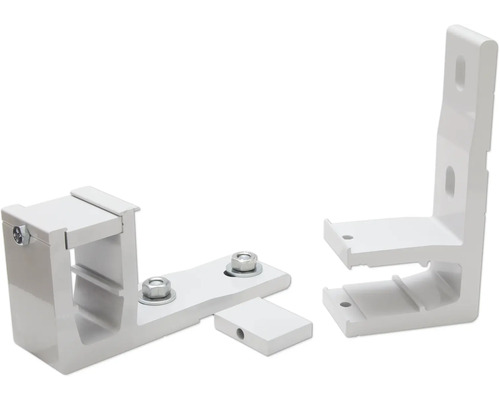 Jeu d''équerres de fixation pour rails de guidage de volet roulant