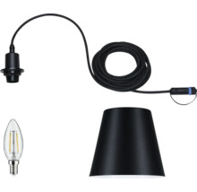 Composants pour luminaire d''extérieur : abat-jour, ampoule, câble d''alimentation et douille