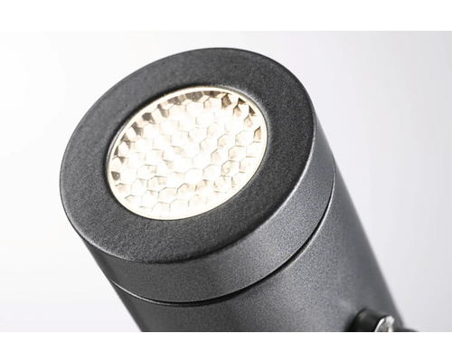 Gros plan d''un luminaire de jardin noir