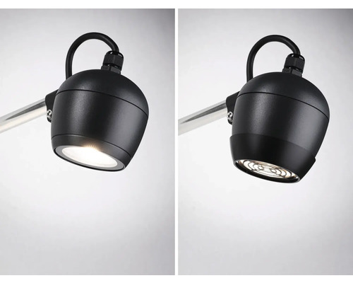 Spot pivotant avec ampoule LED, à utiliser comme plafonnier ou applique murale.