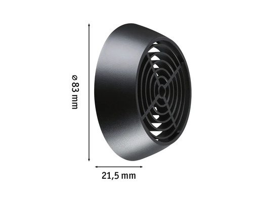 Grille de protection en plastique mesurant 83 mm de diamètre et 21,5 mm de profondeur