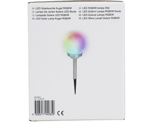 LED Solarleuchte Kugel RGB/W