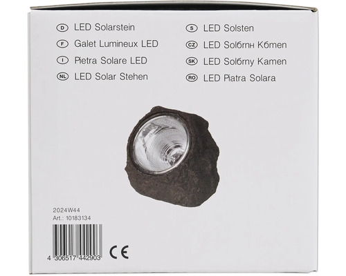 Verpackung eines LED Solarsteins