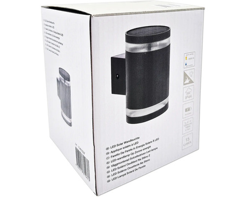 Verpackung einer LED Solar Wandleuchte