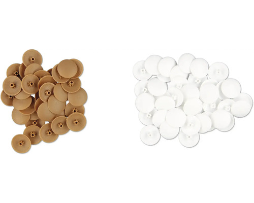 Capuchons de recouvrement en plastique en brun et blanc
