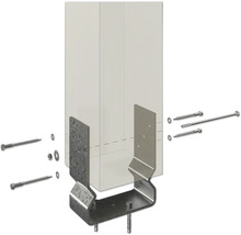 Support de poteau avec matériel de fixation pour structure en bois