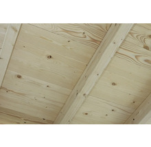 Plafond en bois avec cadre en bois
