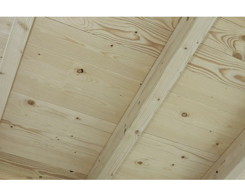 Plafond en bois avec cadre en bois
