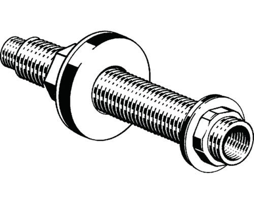 Boulon fileté avec écrous et rondelles