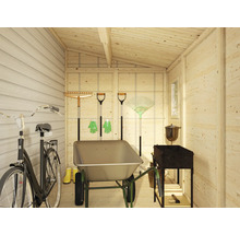 Abri de jardin Palmako Mia 5,2 m² avec plancher 354 x 178 cm naturel