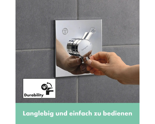 Hansgrohe Fertigset für iBox Universal mit Umsteller und Quirlgriff zur Steuerung von zwei Wasserquellen