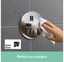 Einhebelmischer mit Quick Clean Funktion wird gereinigt