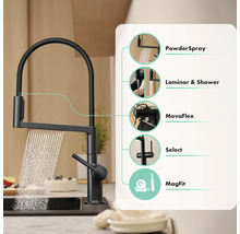 hansgrohe Küchenarmatur TALIS SELECT M54 POWDERSPRAY brushed black chrom gebürstet 72861340