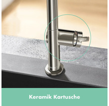 hansgrohe Niederduck Küchenarmatur TALIS M54 edelstahl gebürstet 72859800