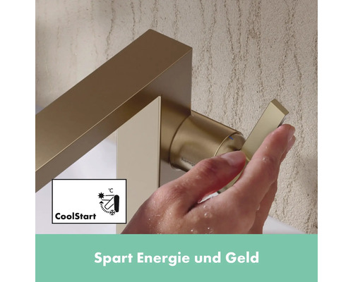 Hand betätigt Armatur mit CoolStart Funktion für energieeffizientes Warmwasser