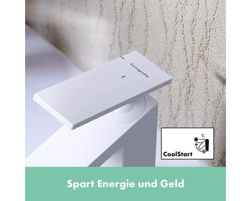 Hansgrohe Waschtischarmatur mit CoolStart Funktion.