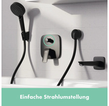 Brausegarnitur zur Wandmontage mit Handbrause, Brauseschlauch und Einhebelmischer