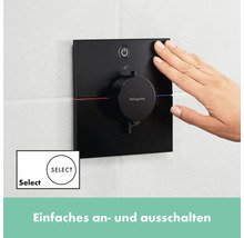 Hansgrohe Duscharmatur mit Hand, zur Temperatureinstellung im Badezimmer