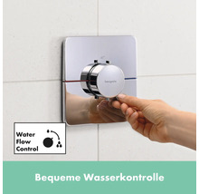 Hansgrohe Unterputz Thermostatarmatur mit Wassermengenregulierung im Badezimmer