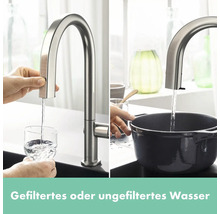 Küchenarmatur mit der Option für gefiltertes oder ungefiltertes Wasser